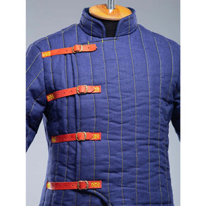 Manteau rembourré bleu, Gambeson, vêtements médiévaux pour hommes, tenues médiévales, veste historique, vente en gros sur mesure - Product Image 4