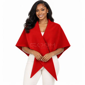 Cosh International Sorority Sisterhood Blanket Shawls Wraps Winter Open Front Poncho <b>Cape</b> Oversized Cardigan Sweater Wool - Product Image 1