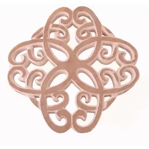 Sous-plat en bois à anneaux concentriques, demi-rond, en bois naturel, résistant à la chaleur, support pour casseroles et poêles, dessous de plat moderne et minimaliste - Product Image 5