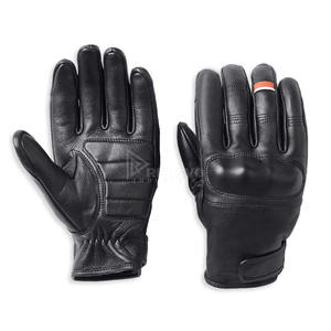 Gants d'hiver imperméables en cuir, mitaines thermiques doublées polaire, coupe-vent, équipement moto, mitaines de protection à manchette longue, fabrication usine - Product Image 2
