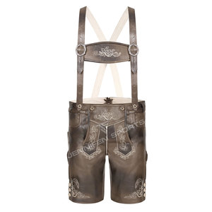 Dernier design – Short bavarois pour homme en cuir de vachette véritable, taille haute, respirant et écologique, style vintage - Product Image 1