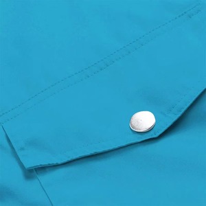 Chaqueta impermeable con capucha para mujer, color azul cielo, cortavientos para actividades al aire libre, con bolsillos con solapa, cierre de cremallera, ligera, impermeable. - Product Image 2