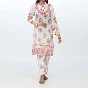 Traje de césped estampado digital bordado de 2 piezas para mujer PS4179 - Product Image 3