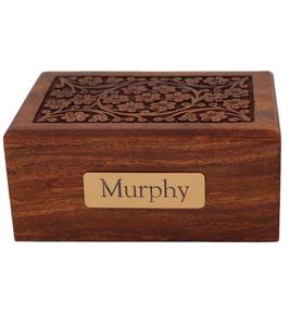 Urna de palisandro para mascotas, tallada a mano para cenizas, urna grande para perros adultos, urnas para ataúdes al por mayor - Product Image 6