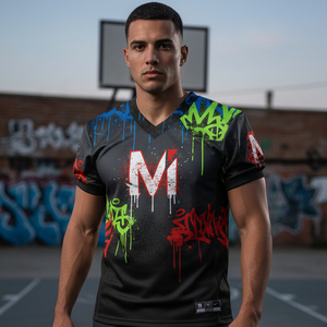 ชุดอเมริกันฟุตบอลประสิทธิภาพสูง พิมพ์ลายโลโก้ตามสั่งด้วยเทคนิค Sublimation เสื้อทีมทนทาน ระบายเหงื่อได้ดี กางเกงขาสั้นสำหรับผู้ใหญ่ - Product Image 6