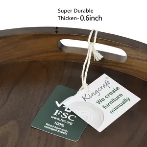 Plateau de table en bois de qualité supérieure, plateau décoratif en bois de luxe, exportateur de plateaux rectangulaires en bois pour l'hôtellerie, sûr, Zahid Exports - Product Image 2