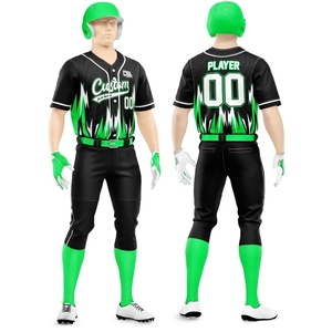 Custom Made Logo Best Quality Screen Printing Breathable Fabric Baseball Uniform Hot Selling <b>Puff</b> Printing Baseball Uniform - Product Image 1
