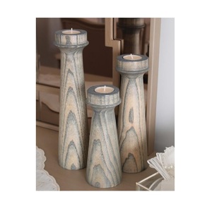 Candelabro de Madera Clásico Hecho a Mano, Decoración Rústica para el Hogar, Centro de Mesa para Comedor, Sala de Estar y Ocasiones Especiales - Product Image 1