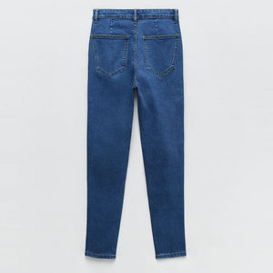 Prix de gros Jean en denim coupe droite pour femme, couleurs personnalisables, respirant, écologique, logo personnalisé, nouvelle collection été - Product Image 5