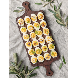 Bandeja de madera hecha a mano para huevos rellenos, estilo rústico, para desayuno, venta al por mayor - Product Image 2