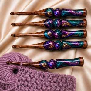 Belladec High-quality Lightweight Resin Eco-Friendly Durable Custom <b>Crochet</b> <b>Hooks</b> for Hand Knitting Classic Design - Product Image 4