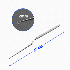 Curette auriculaire premium en acier inoxydable 14cm 16cm, pointes fines et émoussées, instruments chirurgicaux ORL et otologiques, marquage CE ISO - Product Image 3
