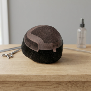 Perruque pour homme Taz en cheveux Remy, toupée en cheveux indiens de haute qualité, ondulation naturelle, produit en cheveux humains doux et de haute qualité - Product Image 3