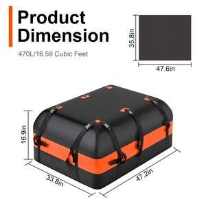 Bolsa de Carga Impermeable para Techo de Vehículo, 16 Pies Cúbicos, con Tapete Antideslizante, Compatible con Todos los Vehículos - Product Image 6