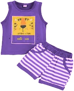 ชุดเสื้อผ้าสำหรับเด็กวัยหัดเดินแบบลำลองสำหรับฤดูร้อนของเด็กผู้ชายชุดเสื้อยืดลายดอกไม้ผ้าฝ้ายสุดเท่ห์และกางเกงขาสั้นผ้า100% คอมบ์ขนาดกะทัดรัด - Product Image 1