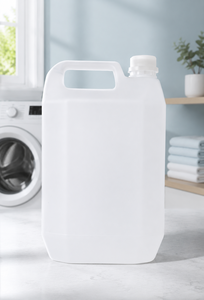Bidon en plastique HDPE de 5 L avec poignée et bouchon à vis pour l'emballage de liquides, de produits chimiques et de détergents - Product Image 2
