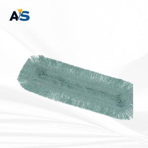 A&S Durable 5x4 Grey Green Dust Mop with Synthetic Cotton Fibers Cut-End Design and Deep Green Backing for Multi-Floor Cleaning - Product Image 2
