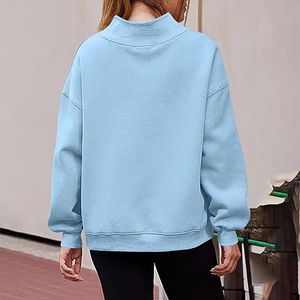 Women Mock Neck Sweatshirt Comfortable Lounge Wear - Product Image 4