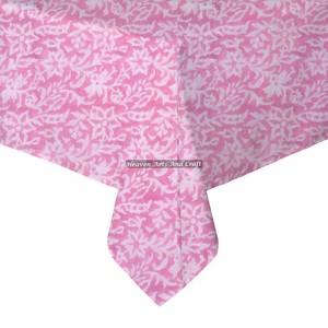 Beautiful Cotton Hand Block Printed <b>Square</b> Table Cover for Wedding Restaurant Kitchen & Dining Manufacturer - Product Image 2