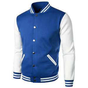 Chaqueta Varsity de Lana Personalizada para Hombre, con Logotipo Bordado en la Parte Delantera, Cuello Alto, Estilo Urbano, Secado Rápido, Transpirable, Informal y Deportiva - Product Image 2