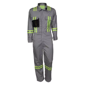 Overol de Trabajo Profesional OEM, Ropa de Seguridad Industrial, Construcción Reforzada, Cinta Reflectante Plateada FR, Poliéster - Product Image 1