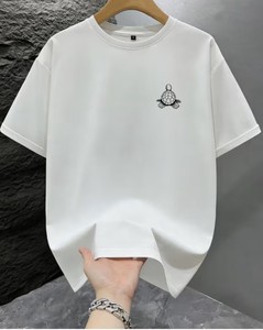 เสื้อยืดแขนสั้นผู้ชาย ผ้าฝ้าย 100% เป็นมิตรกับสิ่งแวดล้อม ระบายอากาศได้ดี ลายการ์ตูนเต่าทะเล ทรงปกติ คอกลม สวมใส่สบาย - Product Image 2