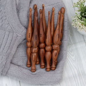 Handmade Modern High Quality Wooden Crochet Hooks <b>Set</b> Comfortable Grip with Natural Design by blossom craft india - Product Image 6