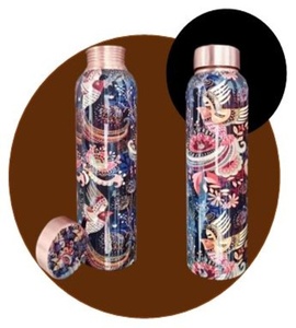 Premium Export <b>Copper</b> <b>Bottle</b> Pure <b>Copper</b> Ayurvedic <b>Drinking</b> Leakproof Lid Eco Friendly Durable Reusable Top Rated <b>Bottle</b> - Product Image 1