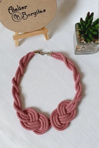 Collar de tela de algodón con cuentas vintage hecho a mano para mujer, con detalles de perlas, estilo para ocasiones de boda, hinduismo, Amulyan Overseas - Product Image 2