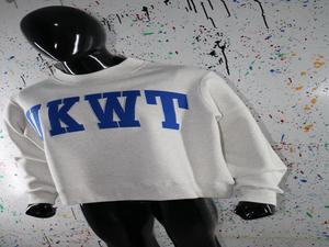 UKWT ASH GREY <b>Mock</b> <b>Neck</b> Sweatshirt 100% Navy Blue Applique Embroidery wide <b>neck</b> Sweatshirt Finer Threads - Product Image 3