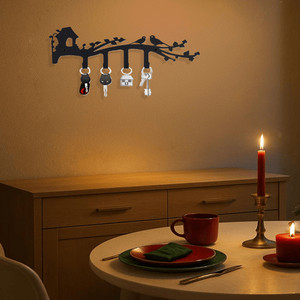 CIFbuy ราวแขวนเสื้อแบบติดผนัง 4 ตะขอ ดีไซน์วินเทจ พร้อม TikTok สำหรับบริการรับสินค้า Temu - Product Image 5