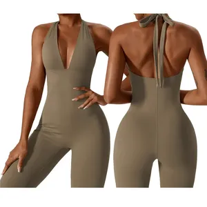Combinaisons confortables et respirantes pour femmes, col en V, usage quotidien, combinaison extensible, fabrication sur mesure, OEM, ODM, qualité d'exportation - Product Image 5