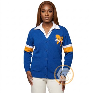 เสื้อคาร์ดิแกนปักอะคริลิค Sigma Gamma Rho แบบสั่งทำพิเศษ คอวี ปิดกระดุม สวมใส่สบายในฤดูหนาว คุณภาพสูง สำหรับชมรมนักศึกษากรีก - Product Image 3
