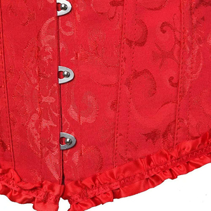 Luxury Green Gothic Women Corset Set Jacquard Waist Cincher Top Elegant Dark Green Women Core Set Structured Boned Corset Top - Product Image 5