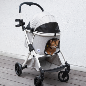 Pet care products : Portable Breathable Folding Pet Stroller Luxury Collapsible Dog Cat Travel Carriage Pet Stroller - Product Image 3