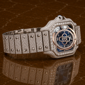 Reloj de Lujo con Diamantes Moissanite para Hombre, Reloj de Pulsera de Acero Inoxidable - Product Image 2