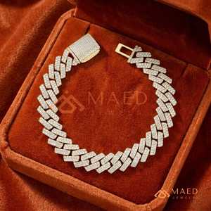 Pulsera de Cadena Fina con Moissanita Dorada, Estilo Manhattan, Nueva York, para Uso Diario, Fiestas, Bodas, Regalo - Product Image 1