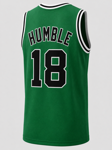 Maillot de basket-ball Fiy Humble Sportwear pour homme, manches courtes, maille respirante, taille plus, sangle réglable, col rond, numéro 18, adulte - Product Image 5