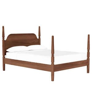 Base de Cama Alta de Madera de Teca Estilo Mediados de Siglo para Decoración de Dormitorios de Hoteles de Lujo - Product Image 1