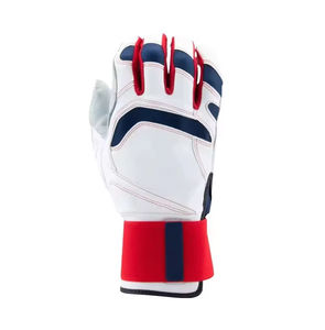 New Wholesale Customized Baseball Batting Gloves Unisex High Grip Anti-Slip Breathable Leather <b>Hook</b> & Loop Closure Adult - Product Image 5