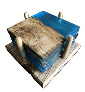 Juego de posavasos de resina y madera hechos a mano, posavasos de epoxi, tapetes y almohadillas para mesa de comedor, a precio de fábrica al por mayor - Product Image 4