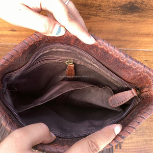 New Hot Selling Hand Tooled Genuine Leather <b>Large</b> Fringe <b>Crossbody</b> <b>Bags</b> for Women's Western Floral Pattern Concealed Carry Purse - Product Image 5