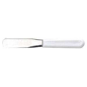 Espátula Mezcladora de Acero Inoxidable con Mango de Plástico Blanco de 195 mm, Instrumento de Precisión para Laboratorio Dental para Mezclar Yeso - Product Image 1