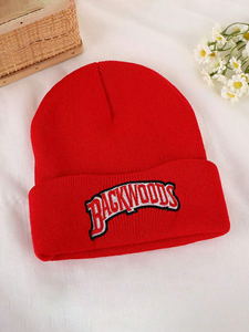 Bonnet brodé personnalisé, bonnet d'hiver tricoté à revers avec logo tissé, vente en gros pour marques, bonnet personnalisé pour adultes - Product Image 5
