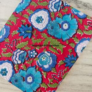 Tissu en coton imprimé traditionnel Jaipuri, coton cambriqué imprimé au bloc 60x60, tissu en coton à motifs. - Product Image 3