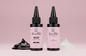 BrowDlite Inklush Teinture liquide pour sourcils et cils à double embout, formule semi-permanente imperméable à base de plantes, 15 ml - Product Image 4