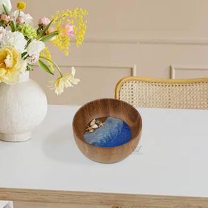 Tazón de Resina Personalizado, Regalo para el Día del Padre, Recuerdo Empresarial, Tazón de Madera para Decoración del Hogar - Product Image 6
