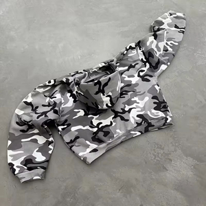Ensemble survêtement camouflage oversize pour hommes : pantalon cargo et sweat à capuche amples style streetwear - Product Image 4
