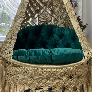 Garden <b>Macrame</b> Swing,<b>Macrame</b> Swing chair,Hanging Chair,<b>Macrame</b> Handmade Swing,Boho Hammock - Product Image 1