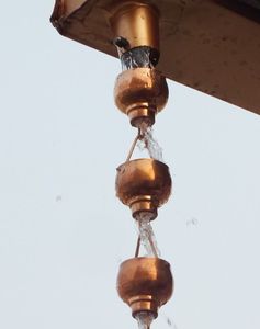 โซ่ระบายน้ำฝนโลหะแบบหนาสำหรับรางน้ำ ทนทานใช้งานได้นาน สำหรับเปลี่ยนหลังคา - Product Image 5